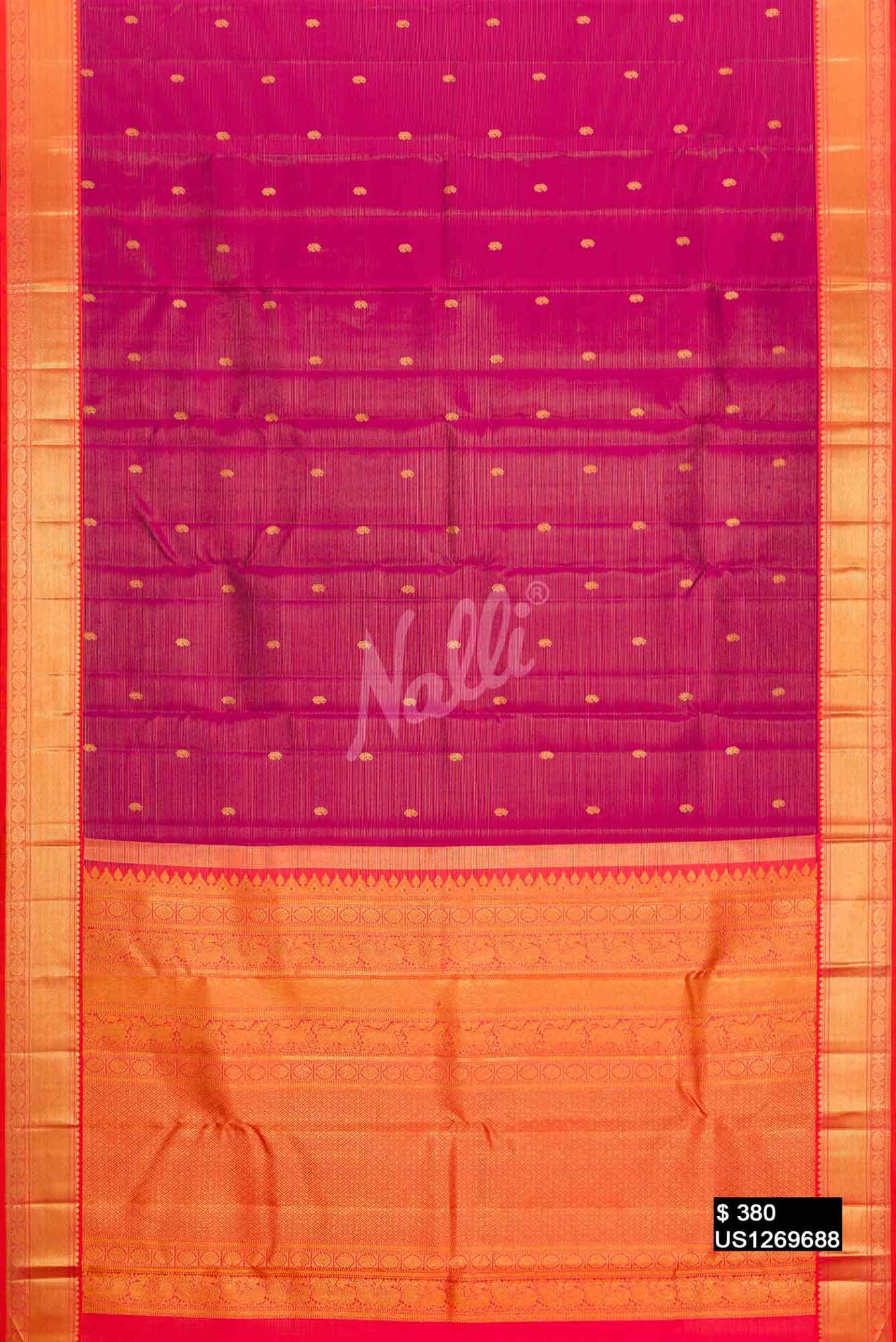 Magenta Kanchipuram Silk Saree