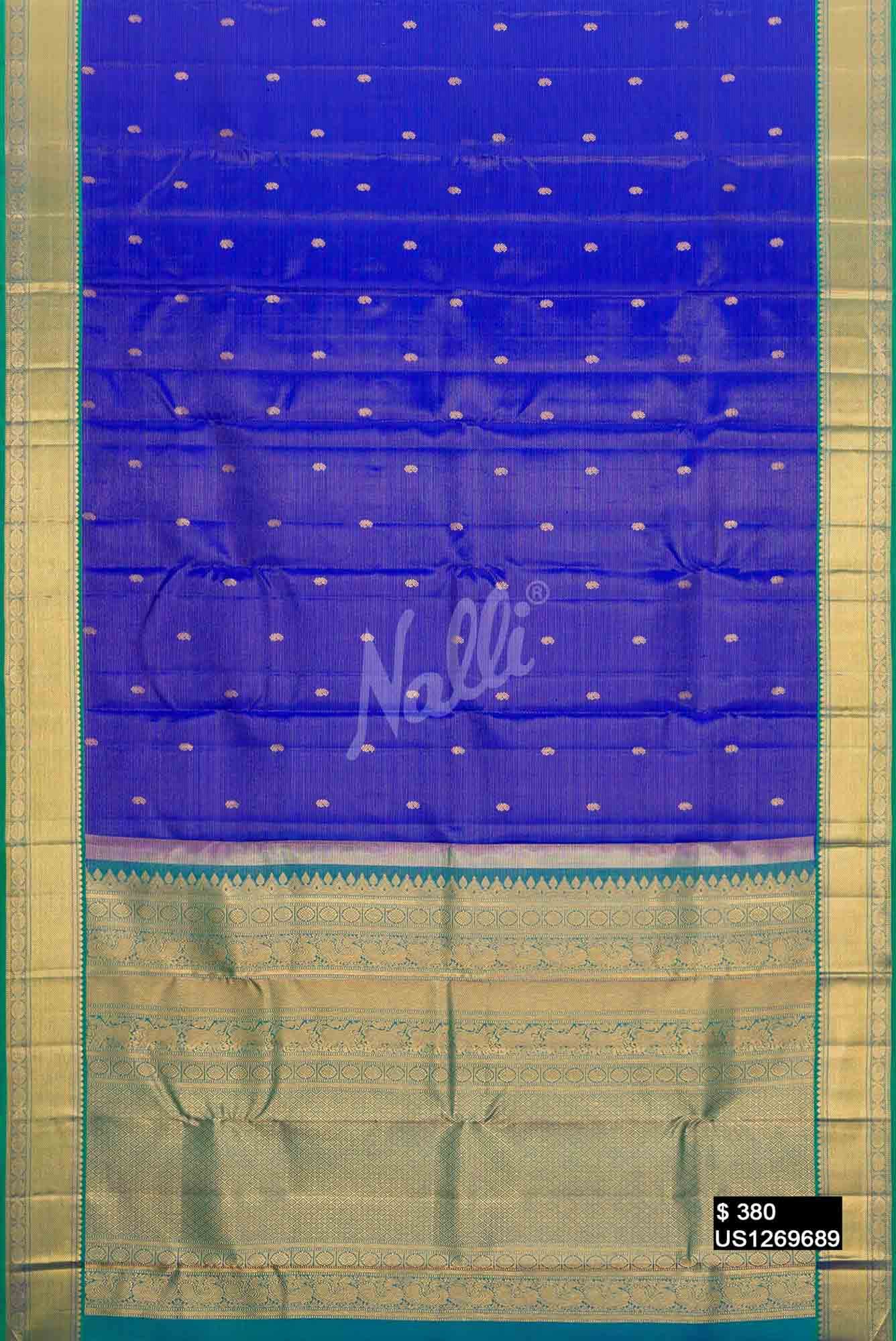 Royal Blue Kanchipuram Silk Saree