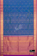 Peacock Blue Kanchipuram Silk Saree