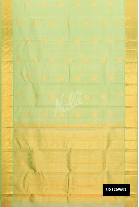 Pista Green Kanchipuram Silk Saree