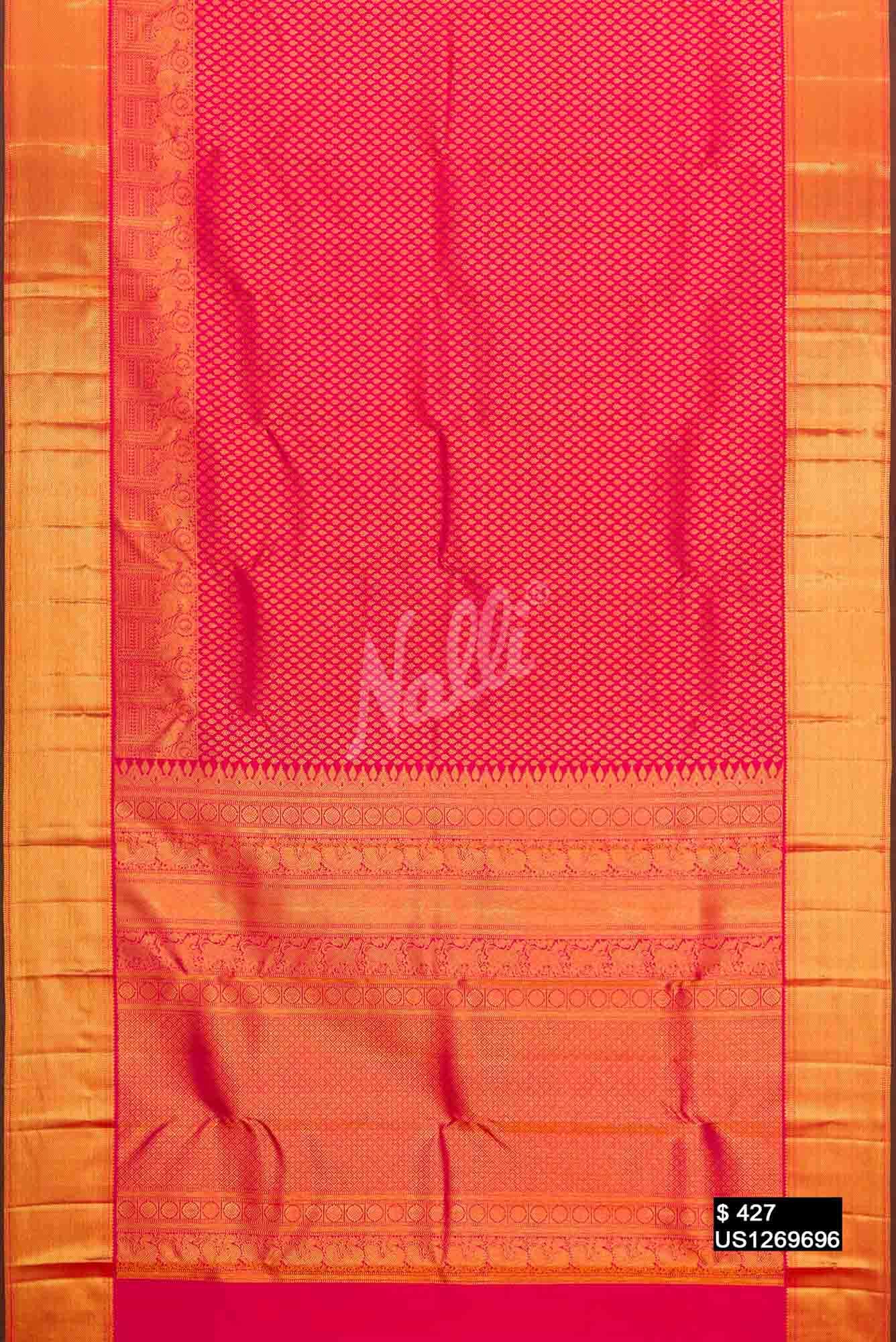 Pink Kanchipuram Silk Saree