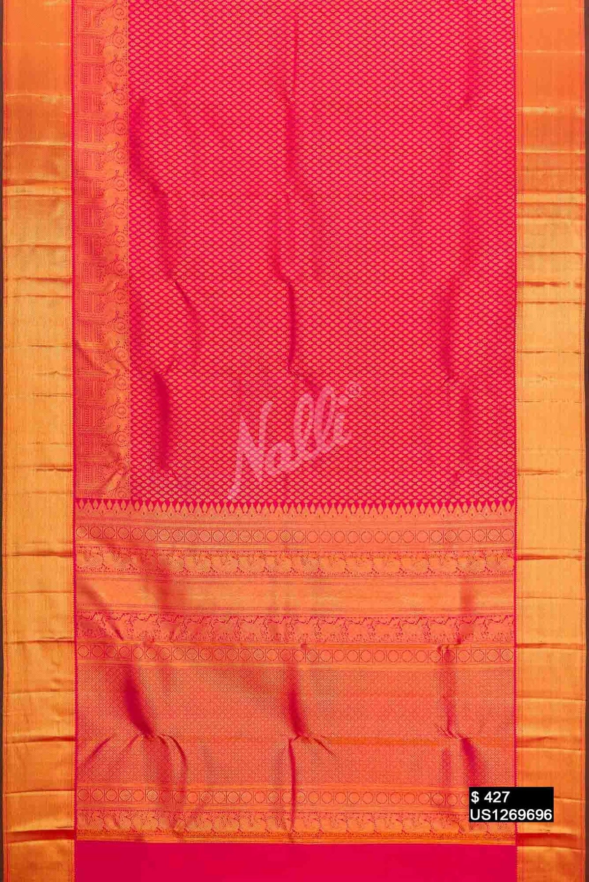 Pink Kanchipuram Silk Saree