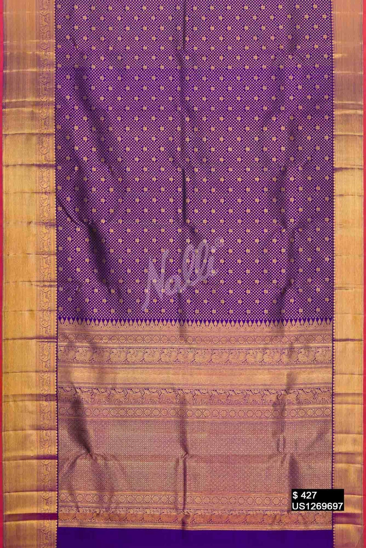 Violet Kanchipuram Silk Saree
