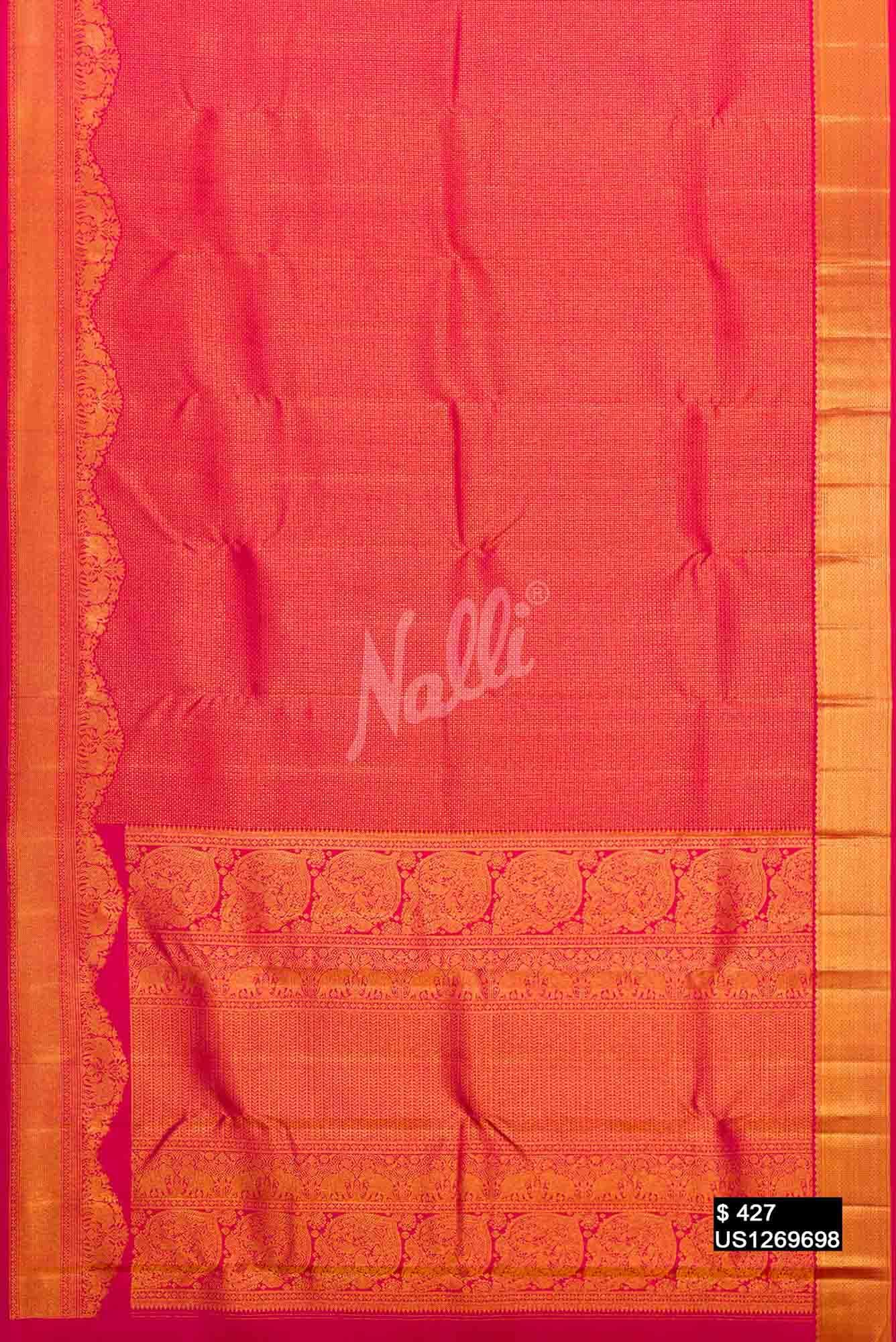 Pink Kanchipuram Silk Saree