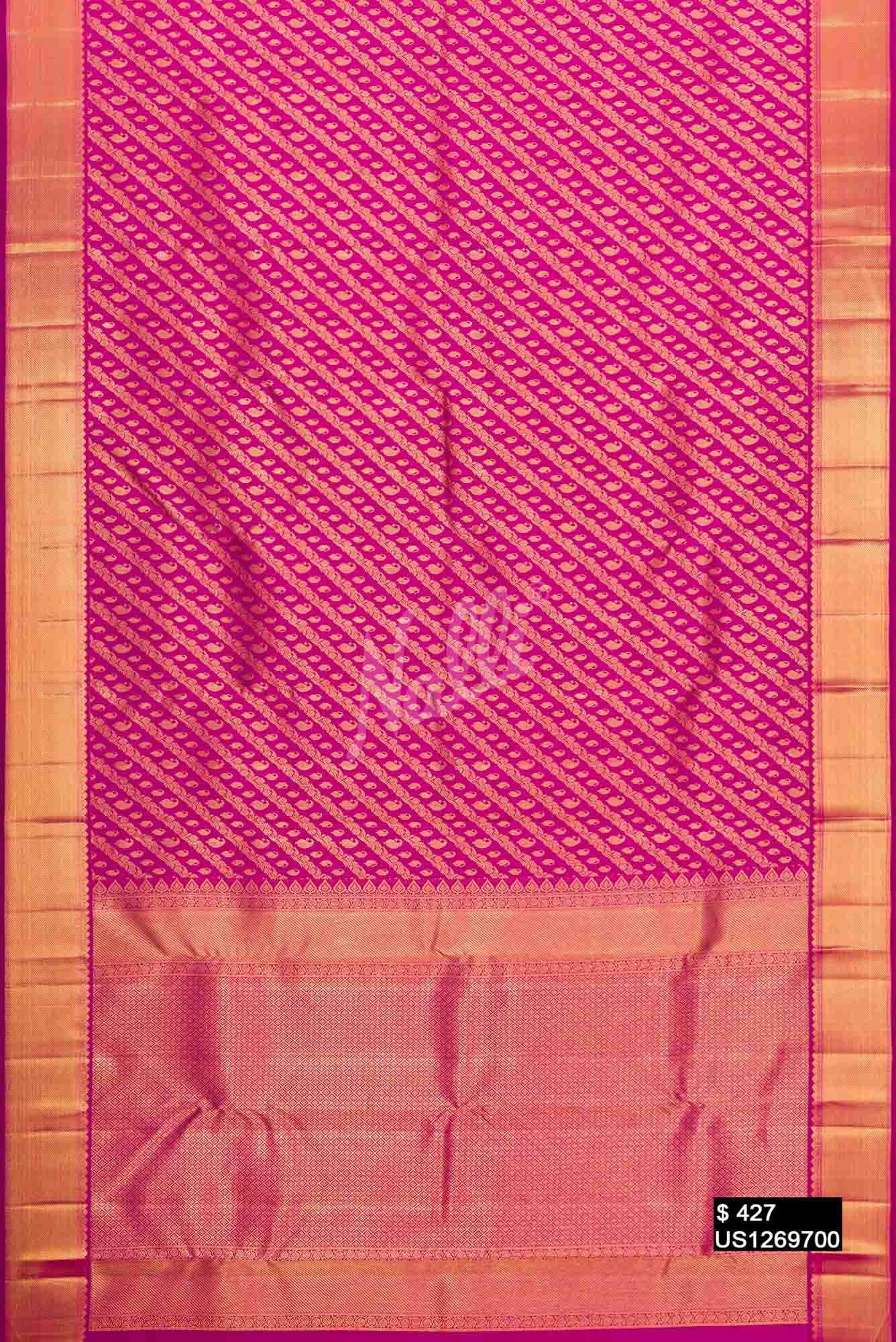 Purple Kanchipuram Silk Saree