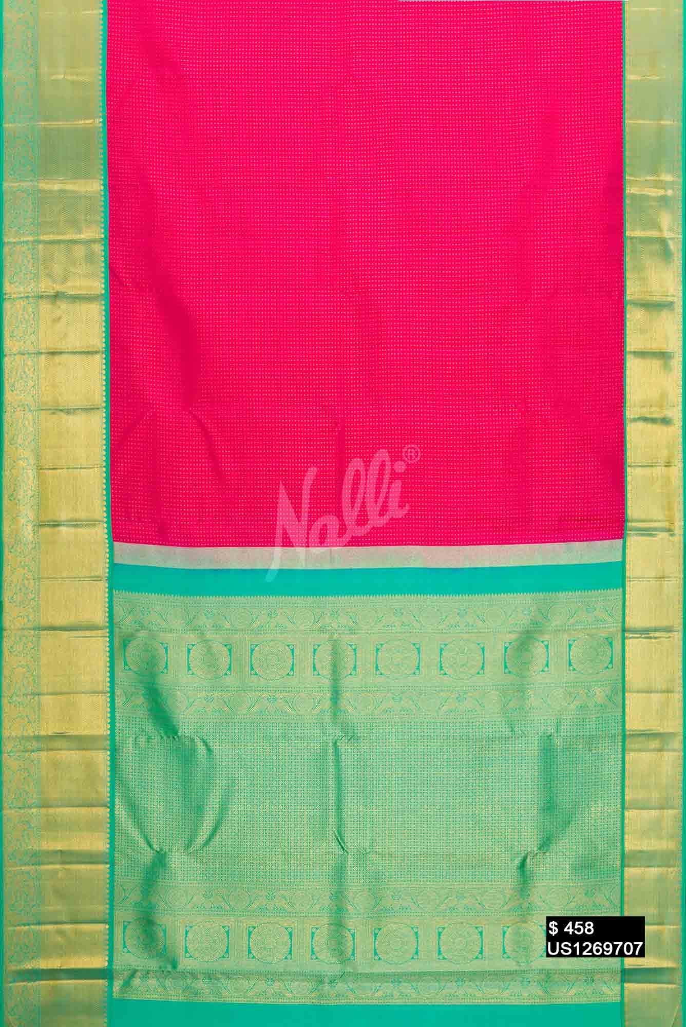 Pink Kanchipuram Silk Saree