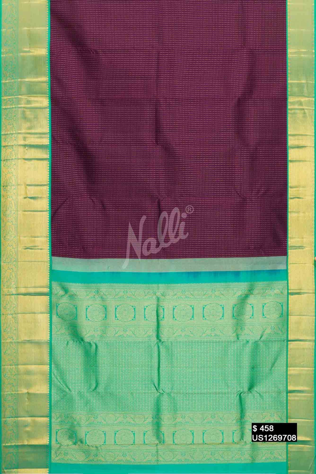 Violet Kanchipuram Silk Saree