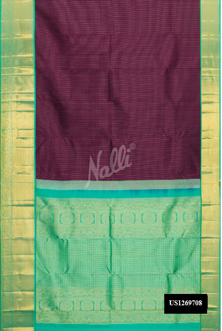 Violet Kanchipuram Silk Saree