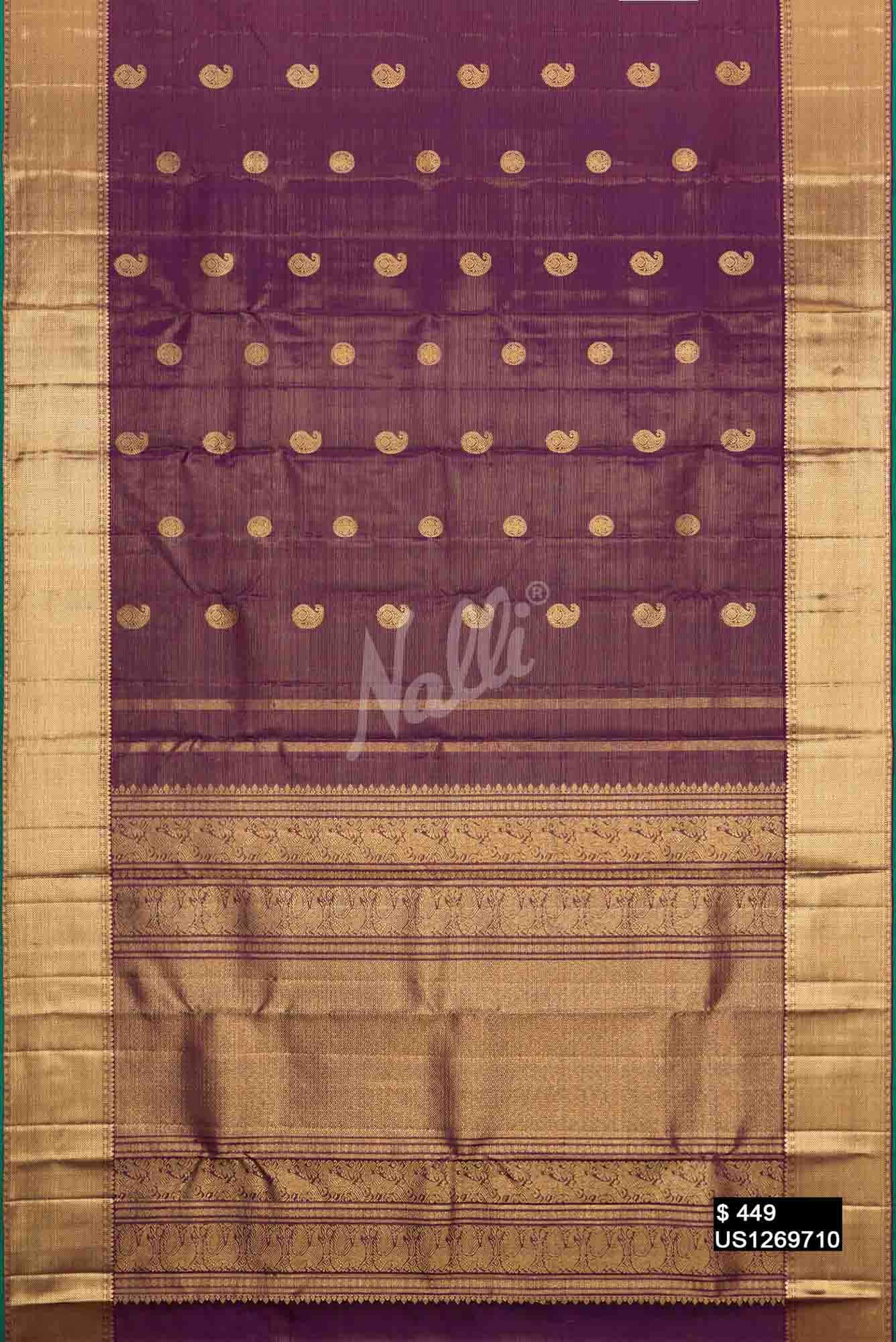 Violet Kanchipuram Silk Saree