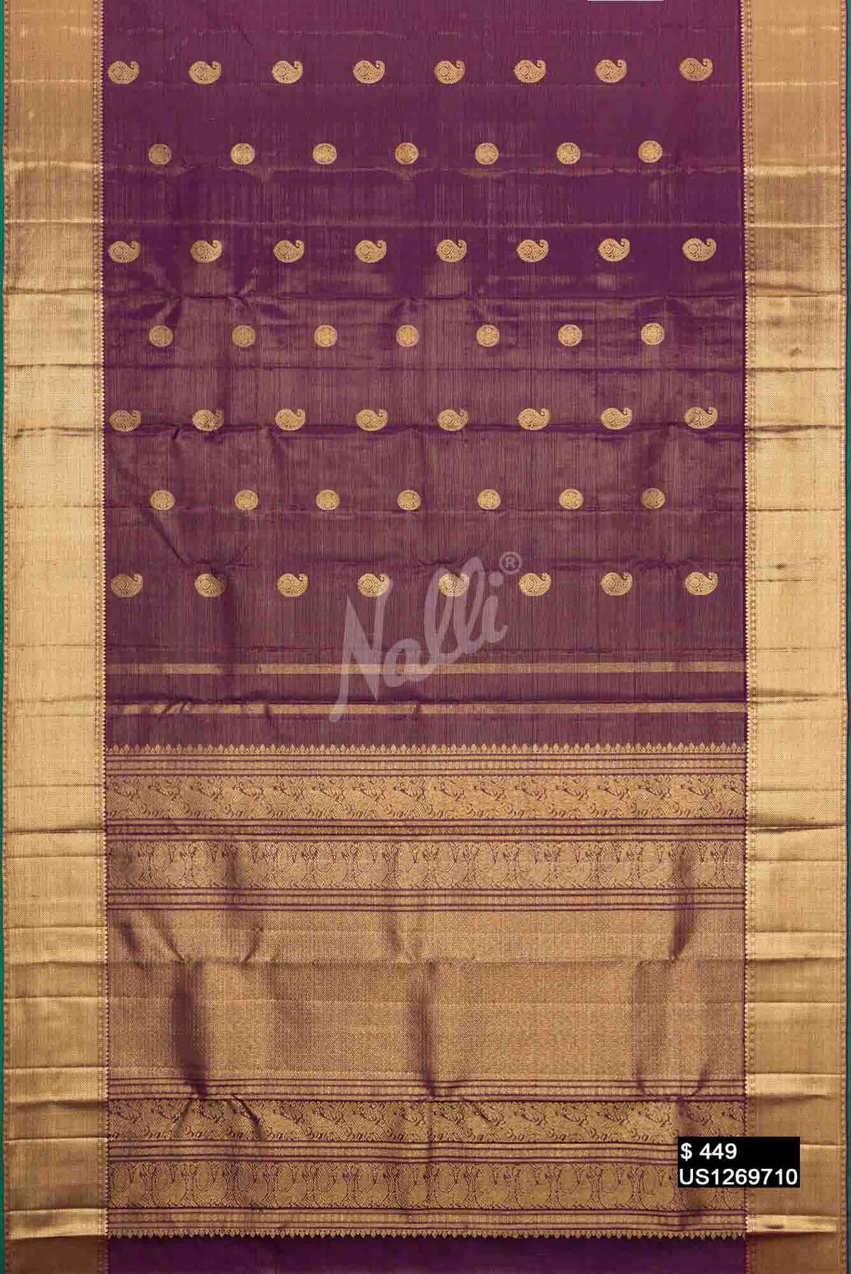 Violet Kanchipuram Silk Saree