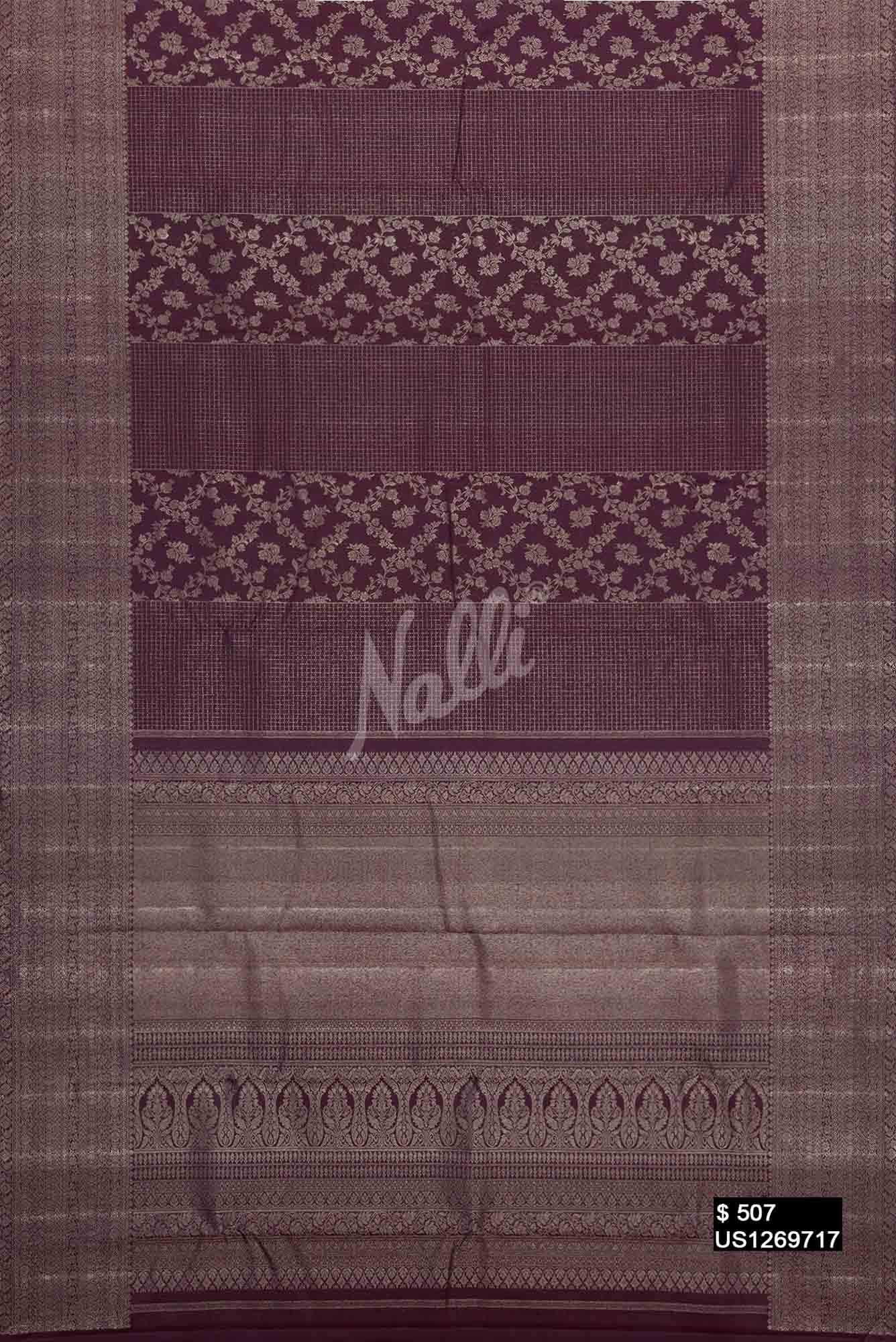 Coffee Brown Kanchipuram Silk Saree