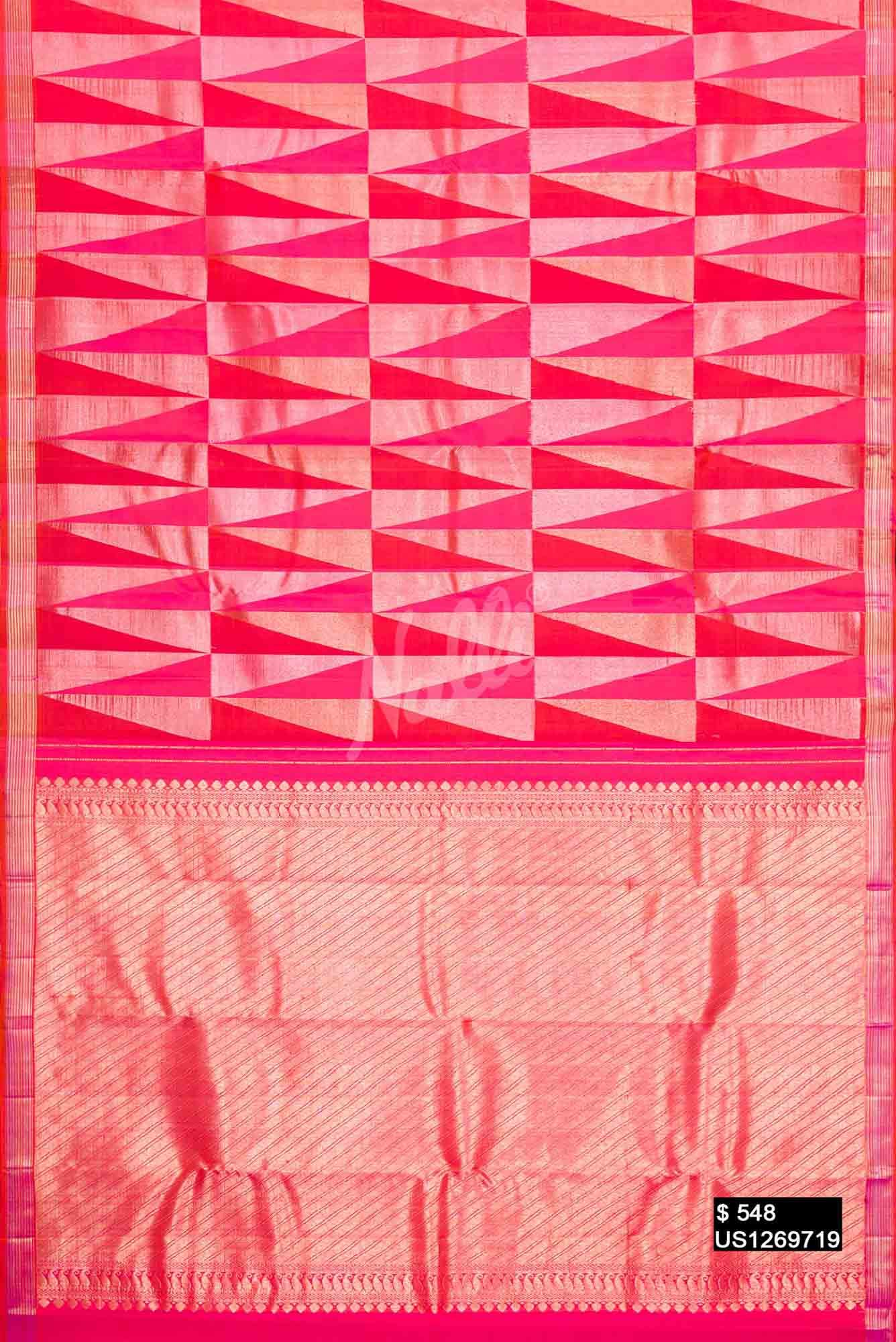 Pink Kanchipuram Silk Saree