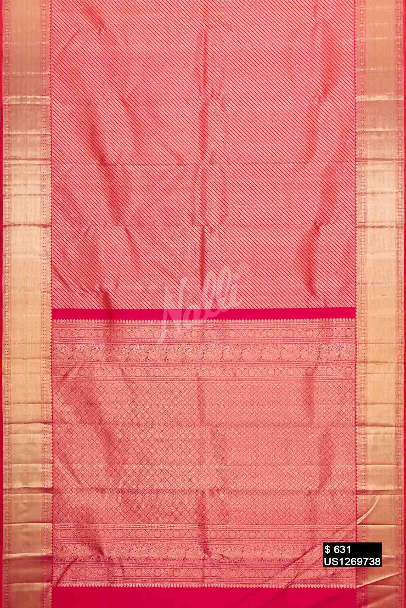 Pink Kanchipuram Silk Saree