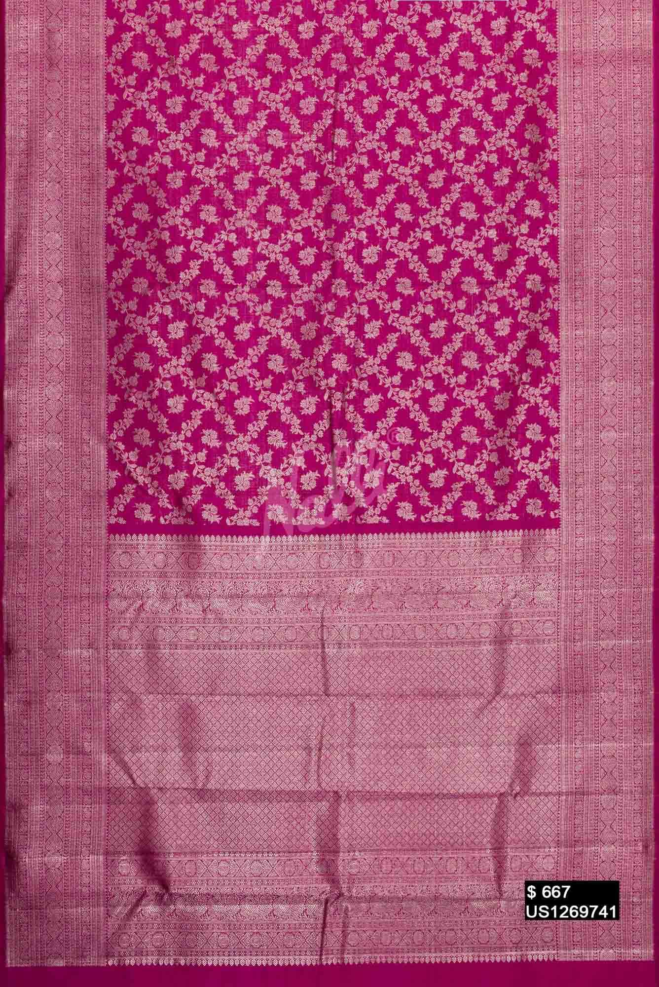 Purple Kanchipuram Silk Saree