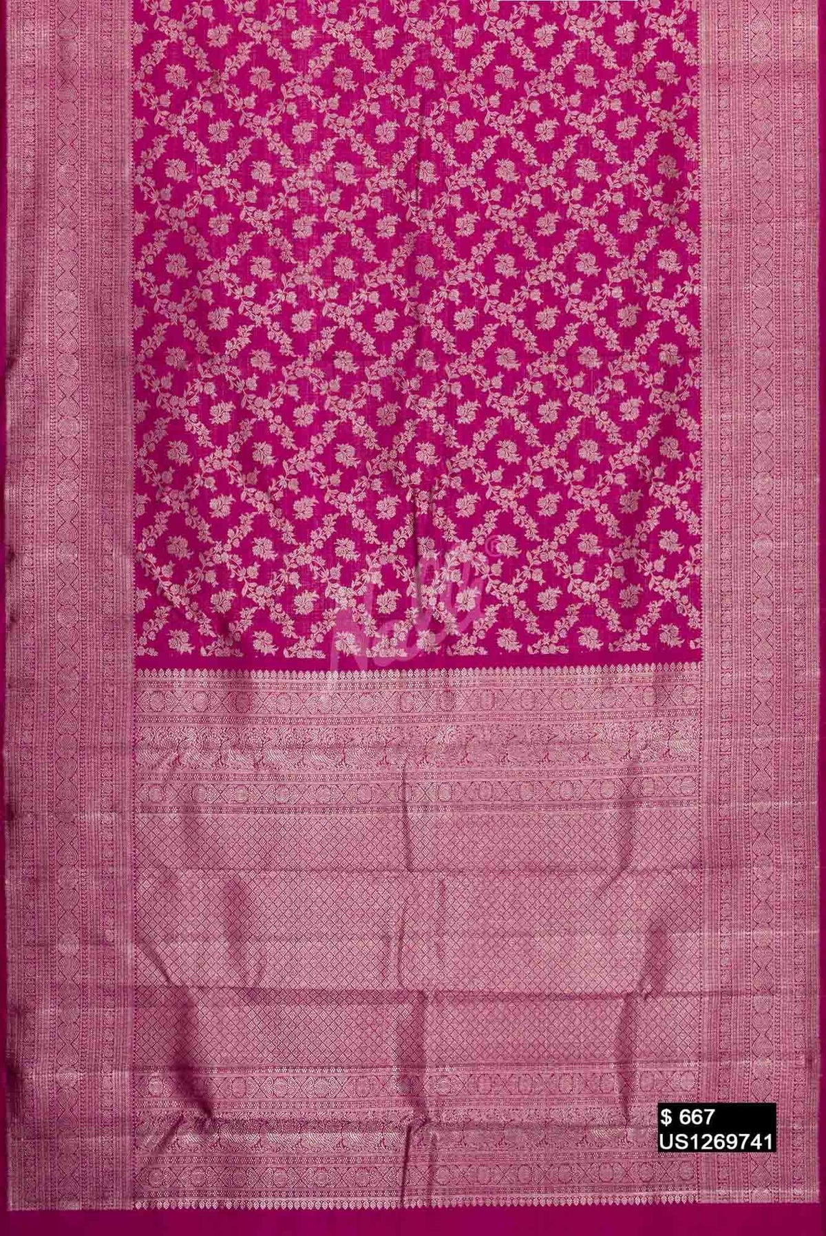 Purple Kanchipuram Silk Saree