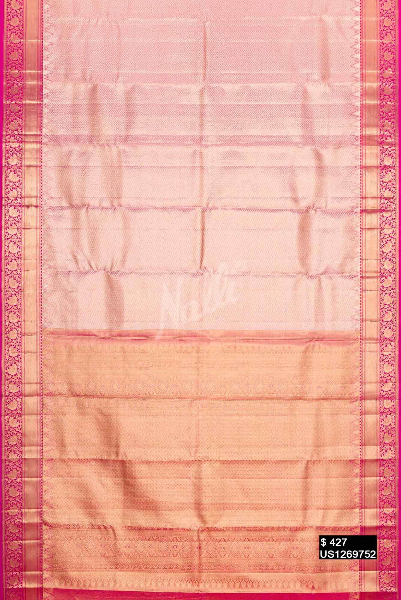 Pink Kanchipuram Tissue Silk Saree