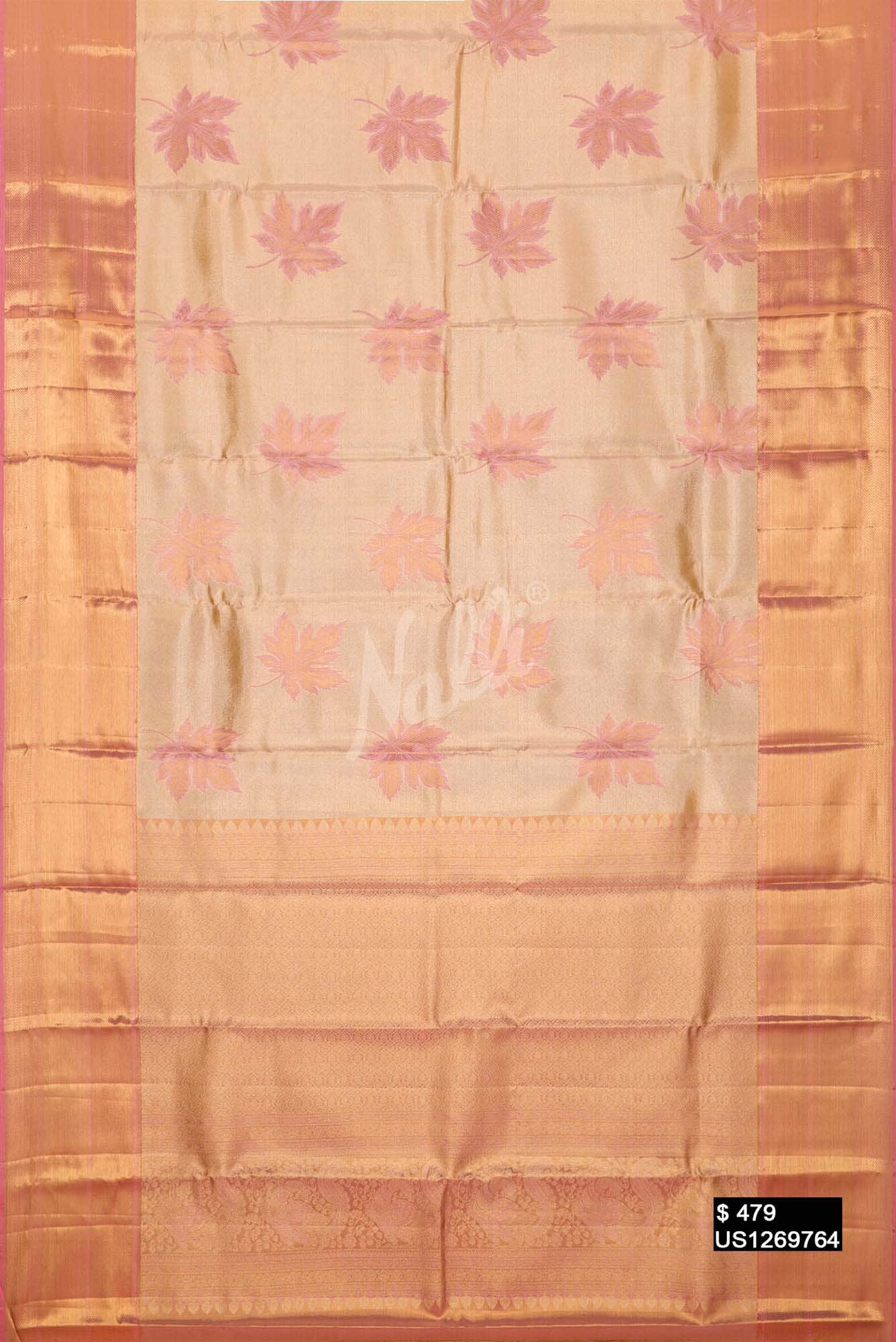 Gold Kanchipuram Tissue Silk Saree