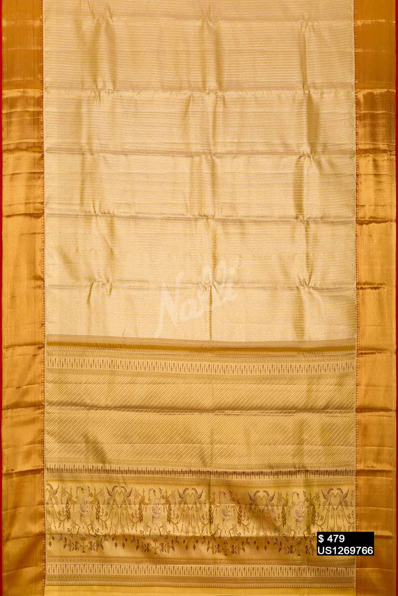 Gold Kanchipuram Tissue Silk Saree