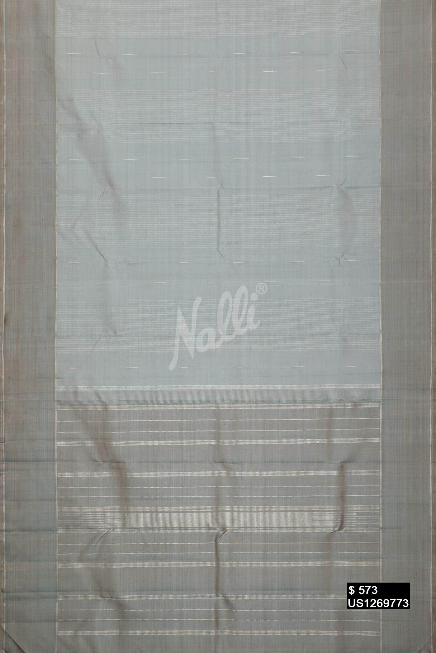 Grey Kanchipuram Silk Saree
