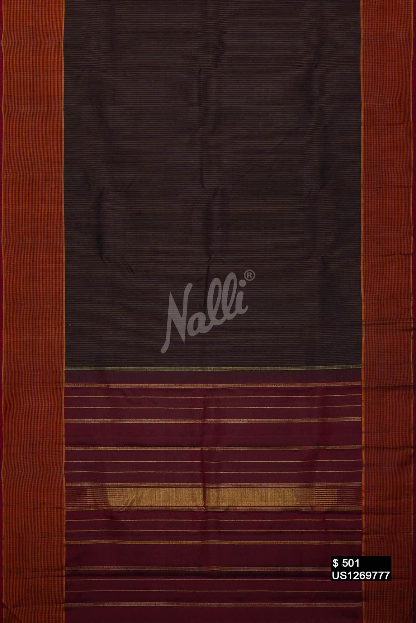 Black Kanchipuram Silk Saree
