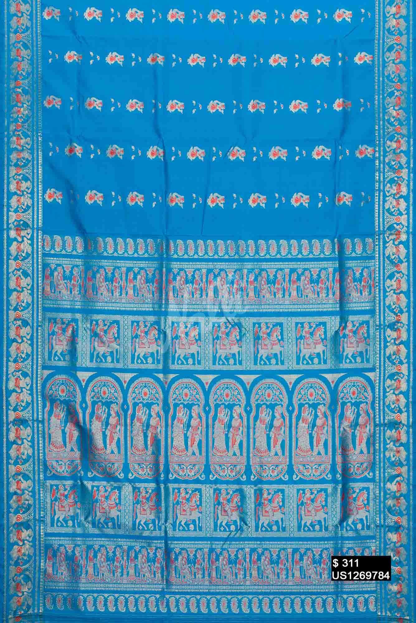 Blue Baluchari Silk Saree