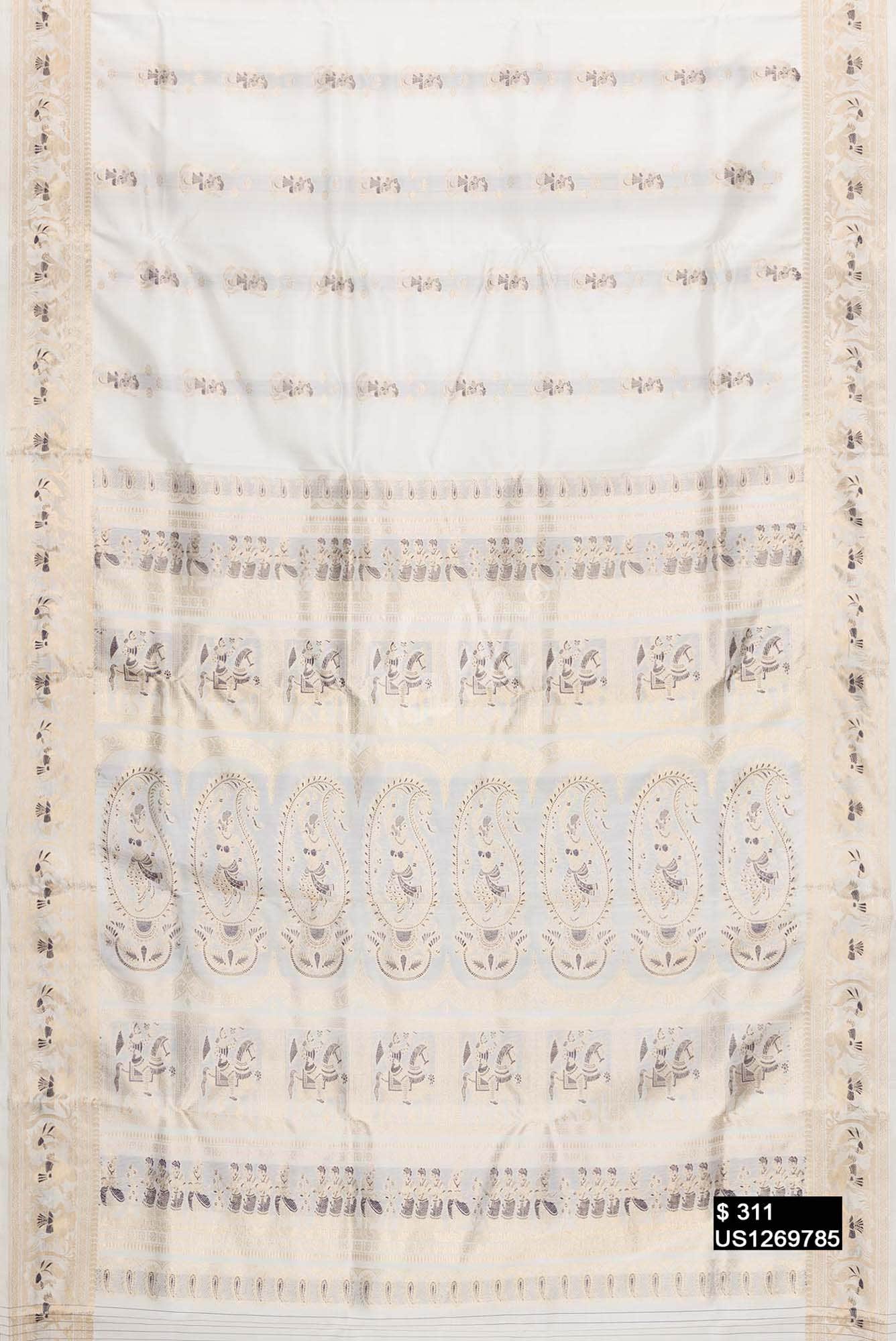 Off White Baluchari Silk Saree