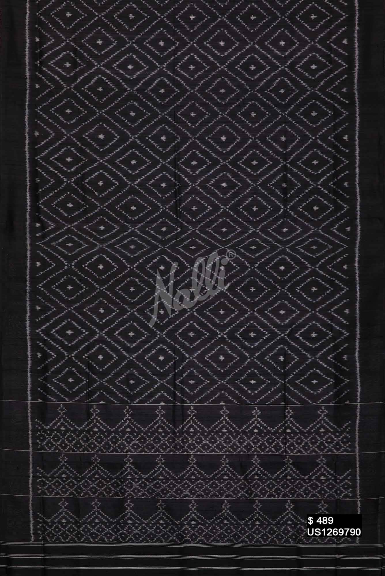 Black Rajkot Patola Silk Saree