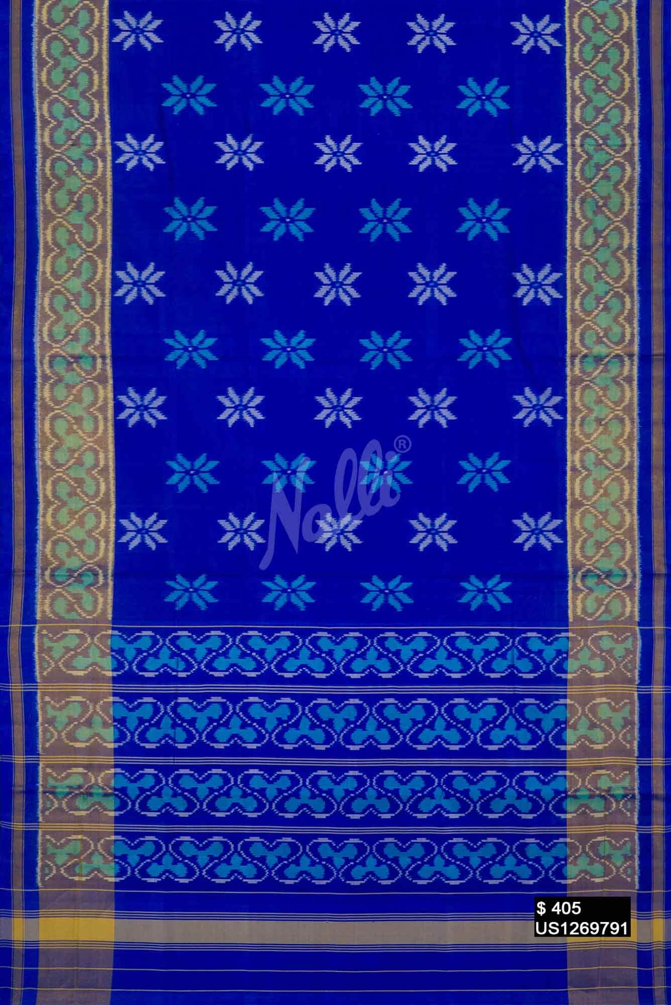Royal Blue Rajkot Patola Silk Saree