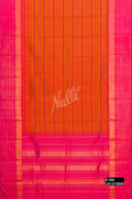 Pink, Orange and Green Kanchipuram Silk Saree