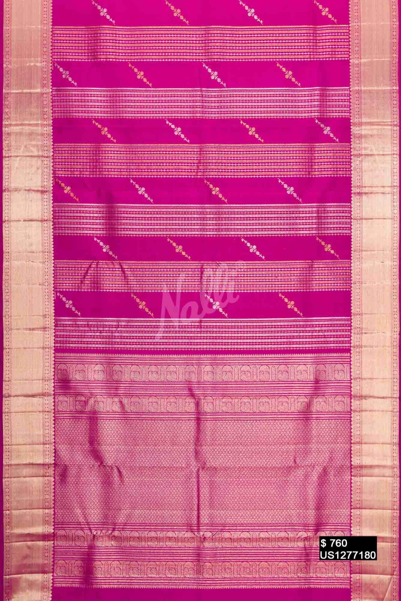 Purple Kanchipuram Silk Saree