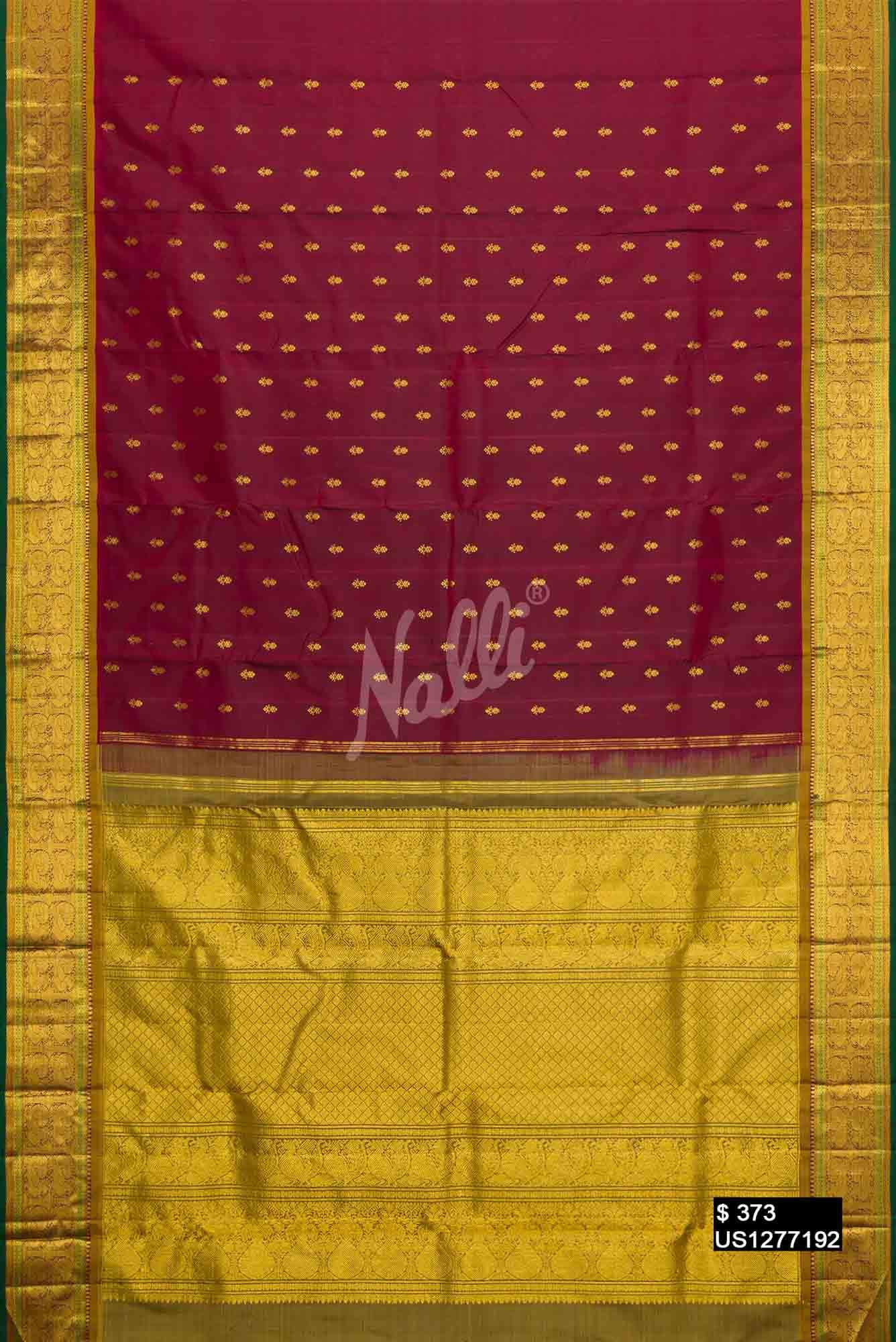 Maroon Kanchipuram Silk Saree