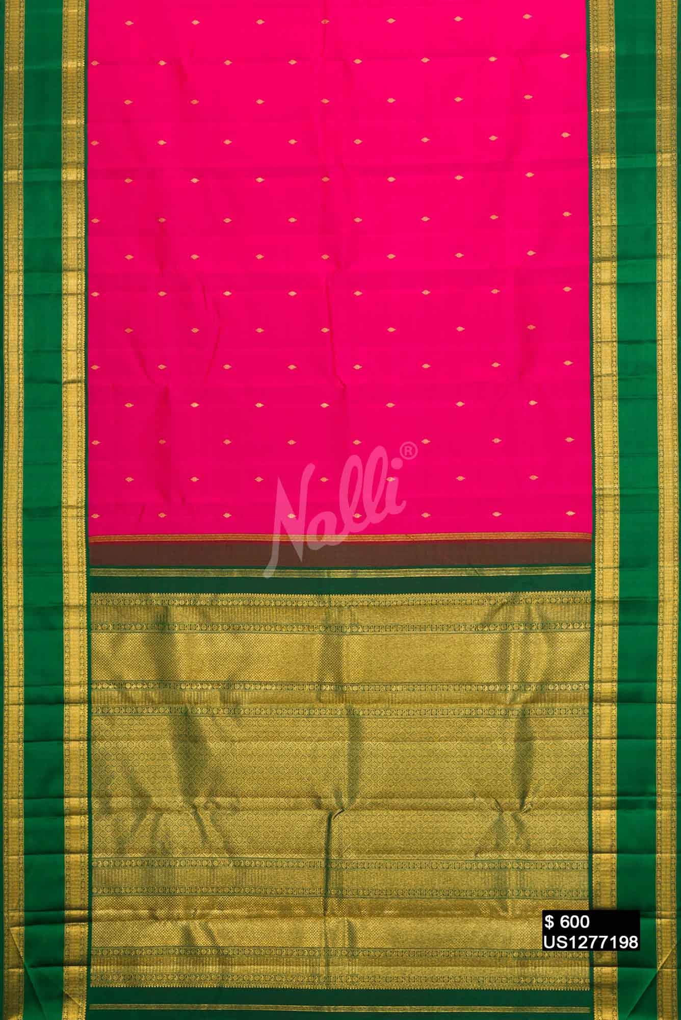 Pink Kanchipuram Silk Saree