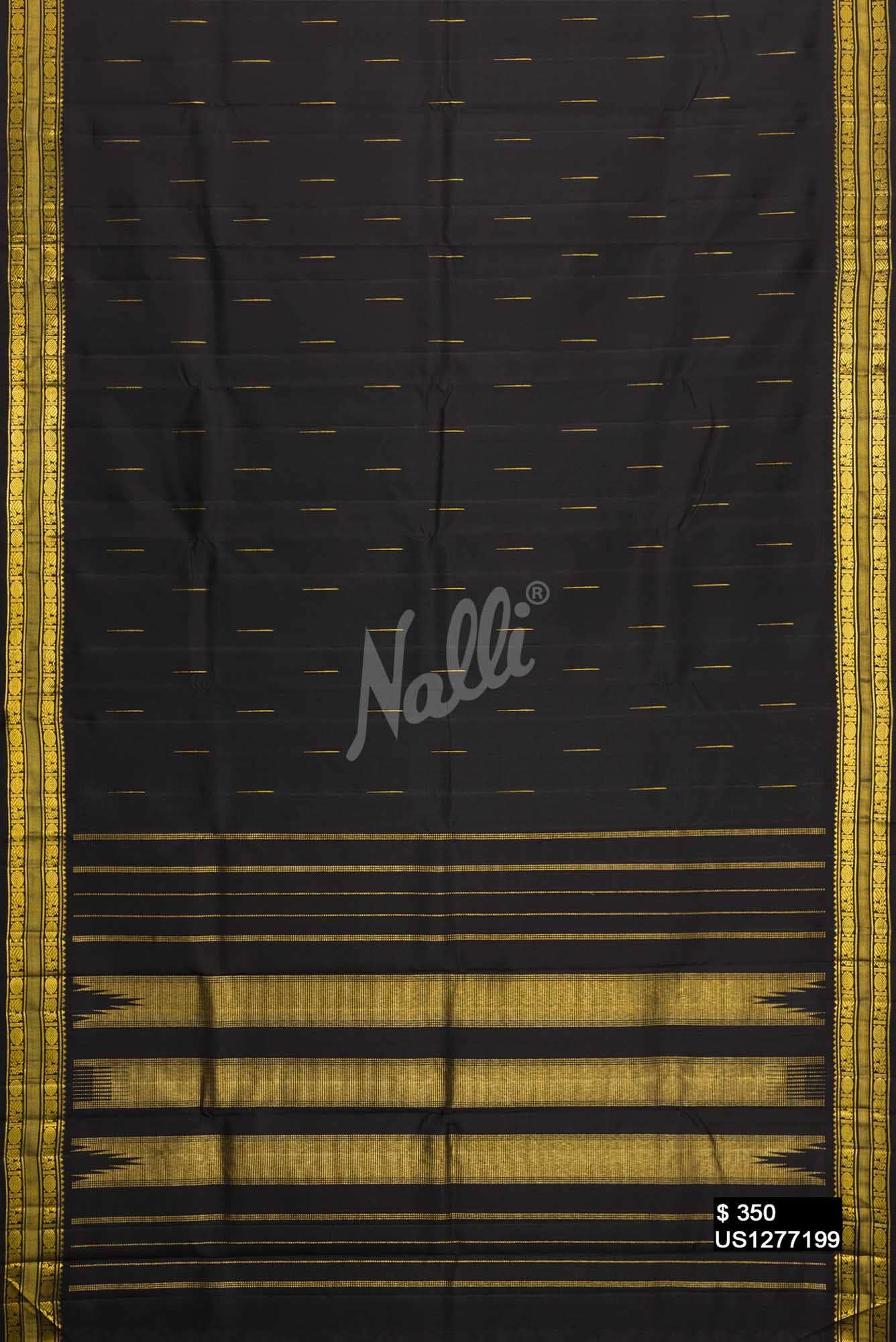 Black Kanchipuram Silk Saree