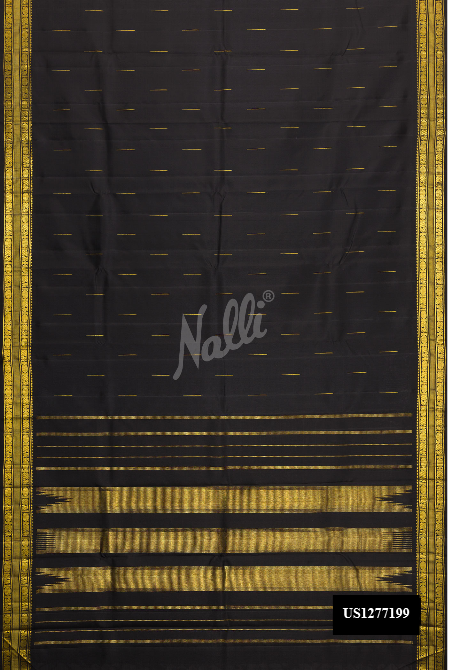 Black Kanchipuram Silk Saree