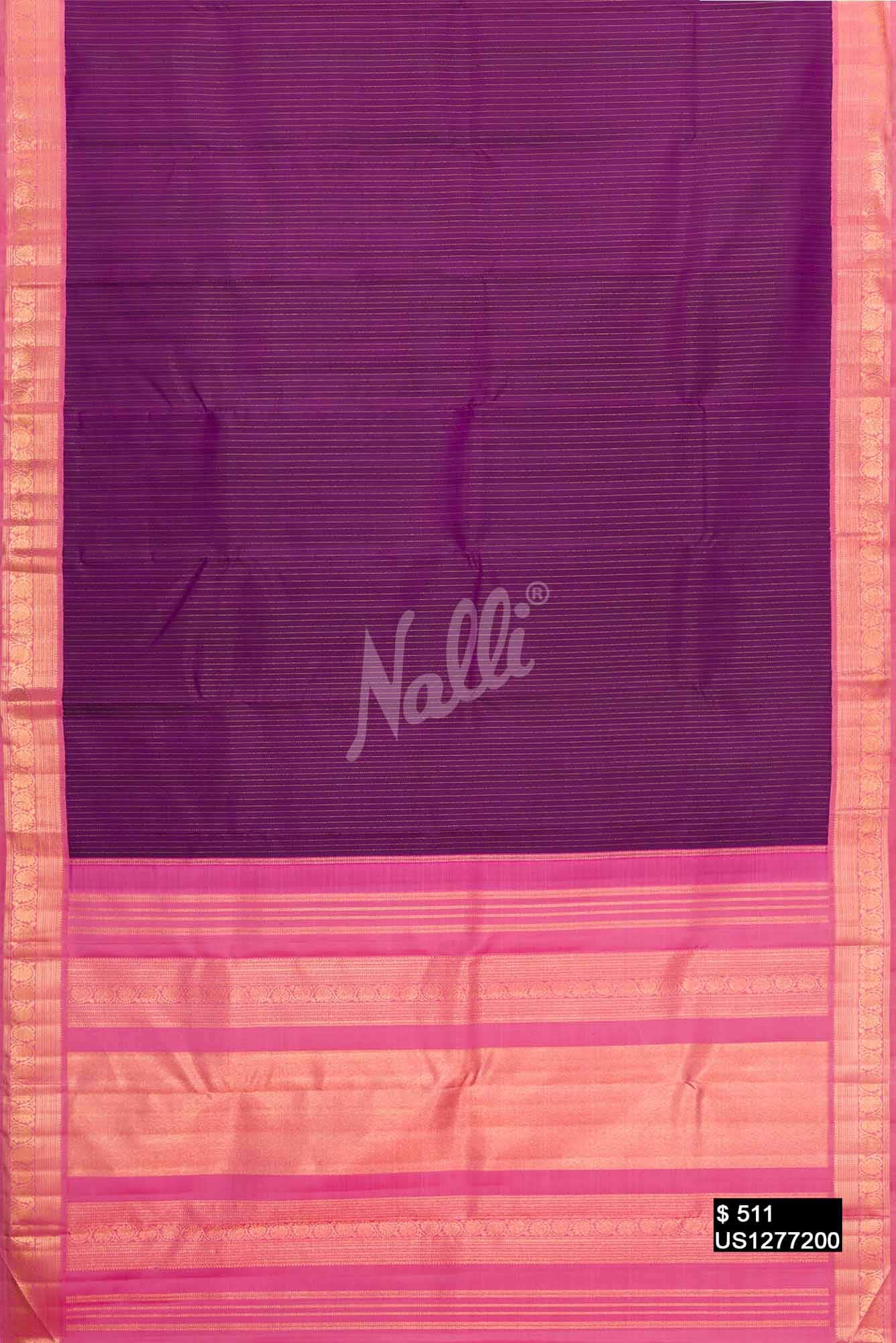 Purple Kanchipuram Silk Saree