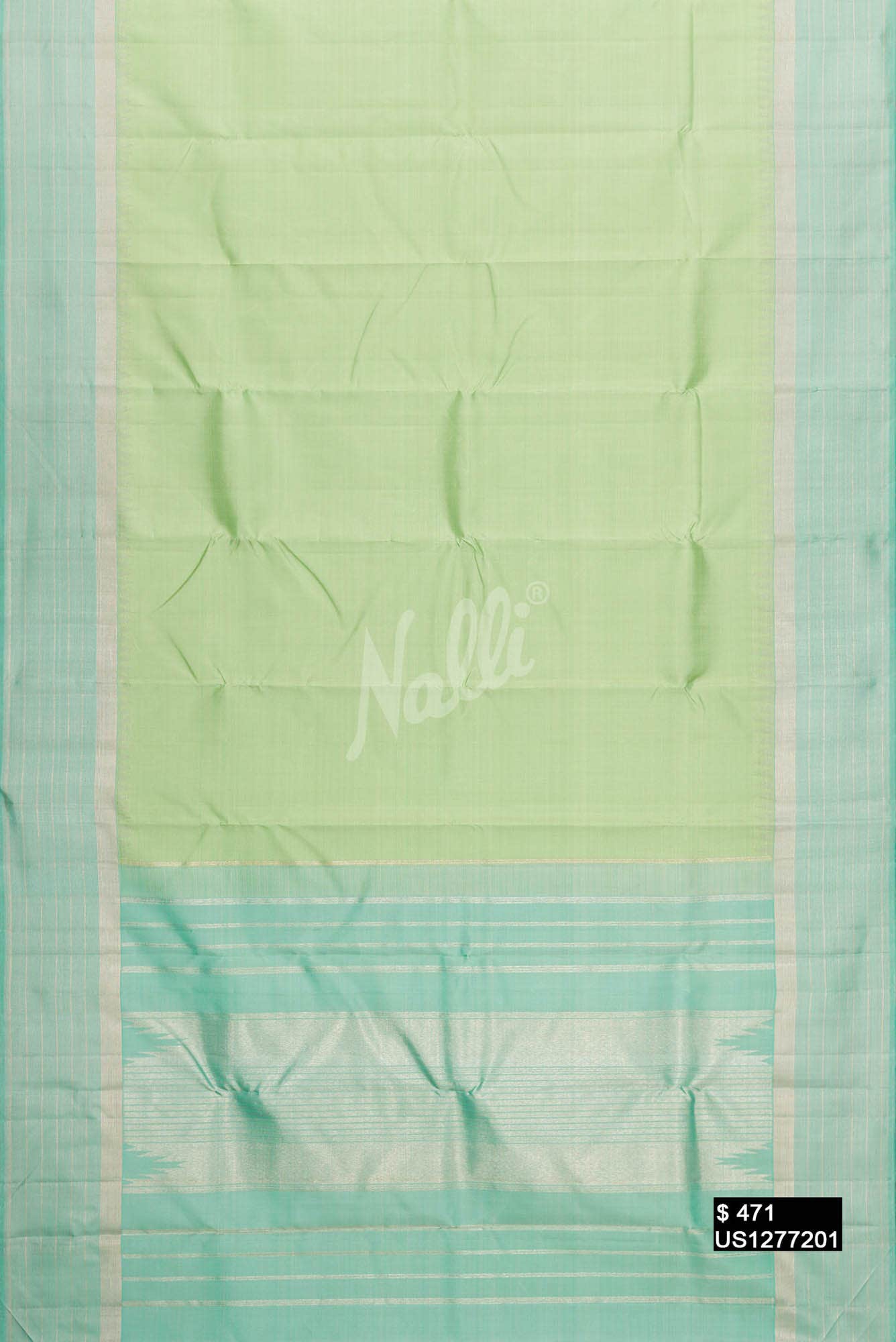 Pista Green Kanchipuram Silk Saree