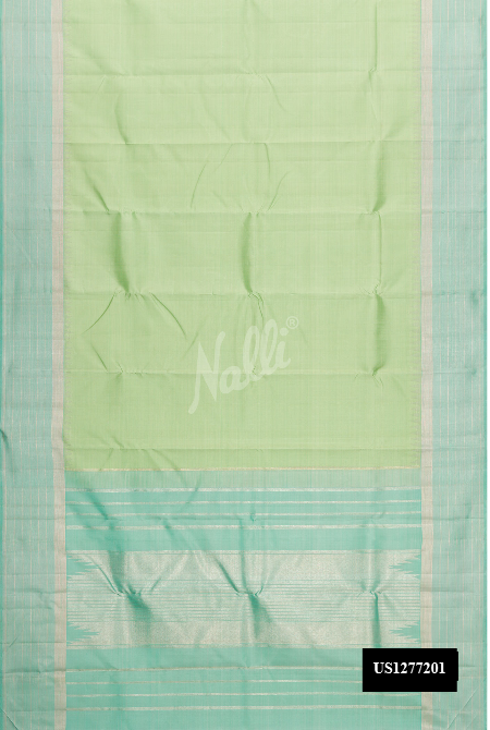 Pista Green Kanchipuram Silk Saree