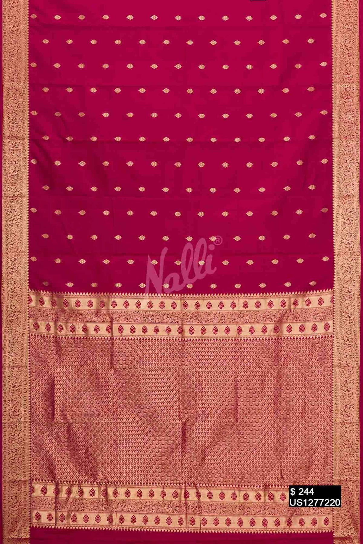 Magenta Kanchipuram Silk Saree