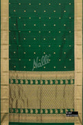 Bottle Green Kanchipuram Silk Saree