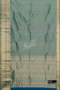 Peacock Blue Kanchipuram Silk Saree