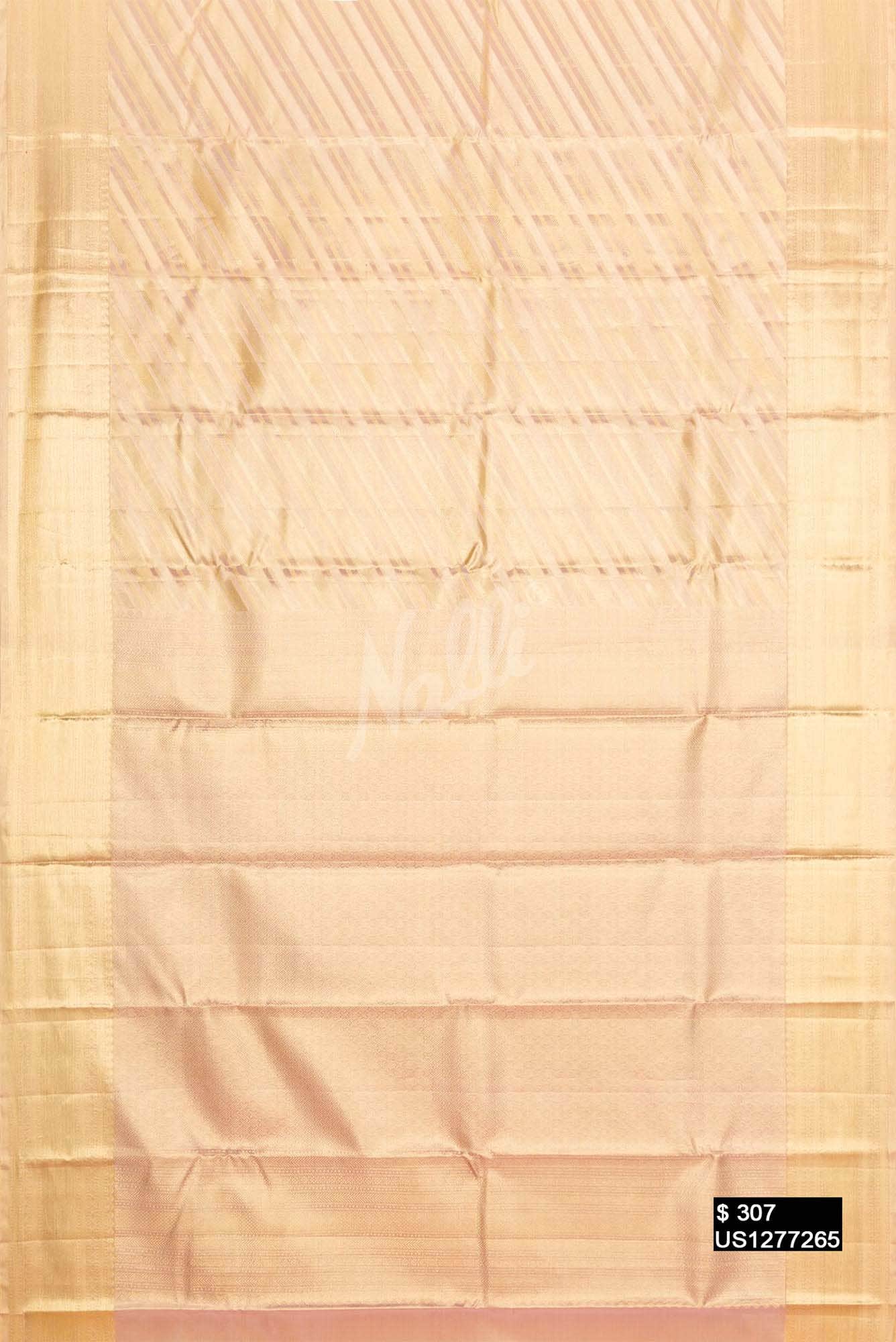 Rose Gold Kanchipuram Tissue Silk Saree