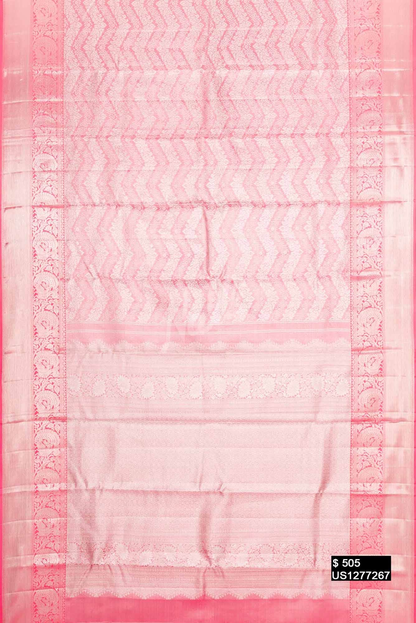 Pink Kanchipuram Tissue Silk Saree