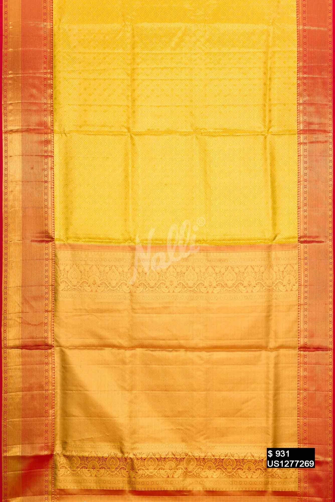 Gold Kanchipuram Tissue Silk Saree