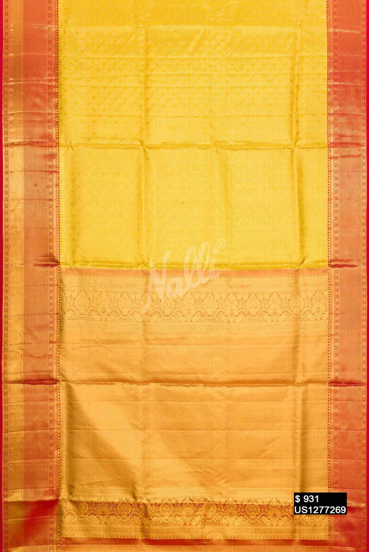 Gold Kanchipuram Tissue Silk Saree