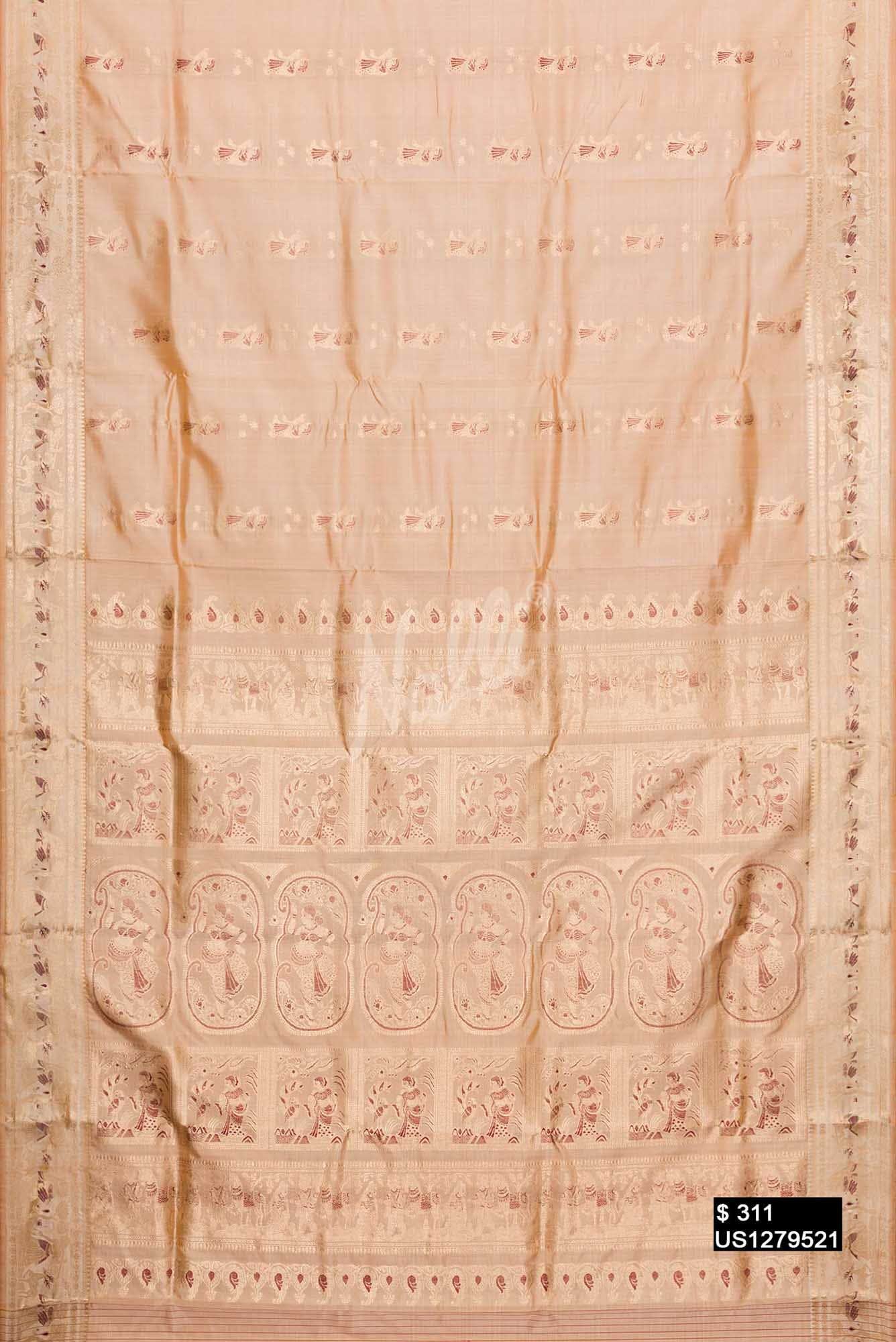 Brown Baluchari Silk Saree