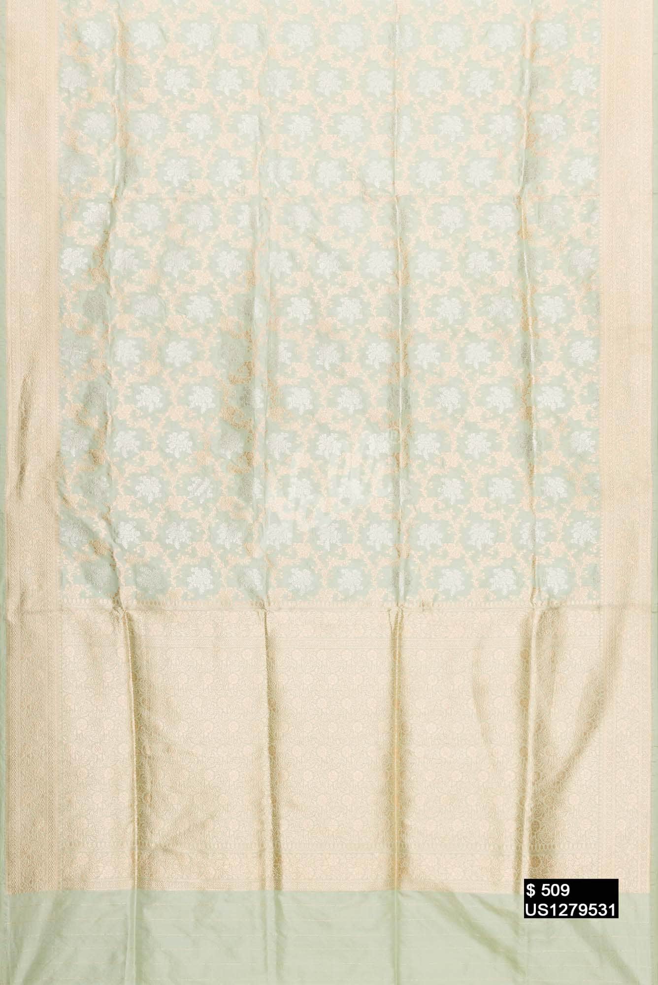 Light Green Banarasi Silk Saree