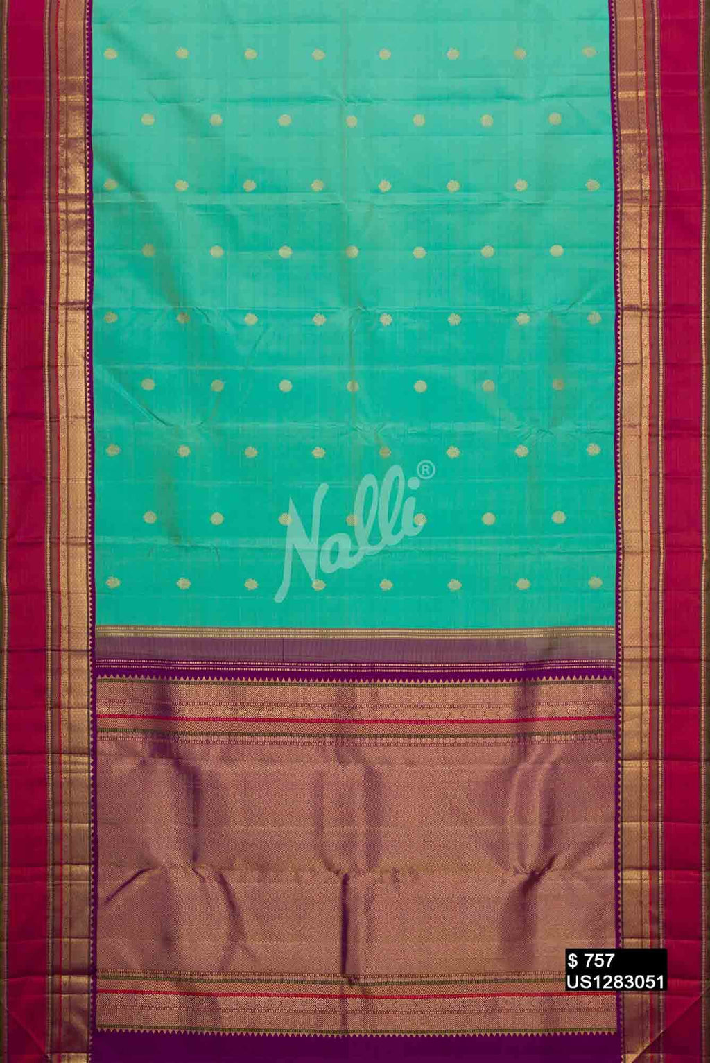 Blue Kanchipuram Silk Saree