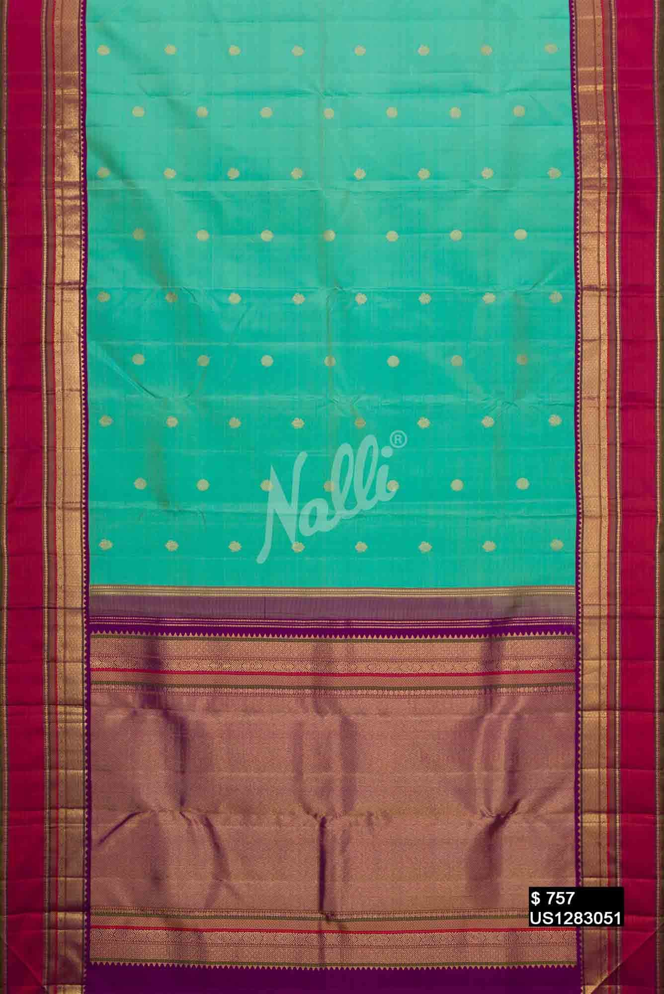 Blue Kanchipuram Silk Saree