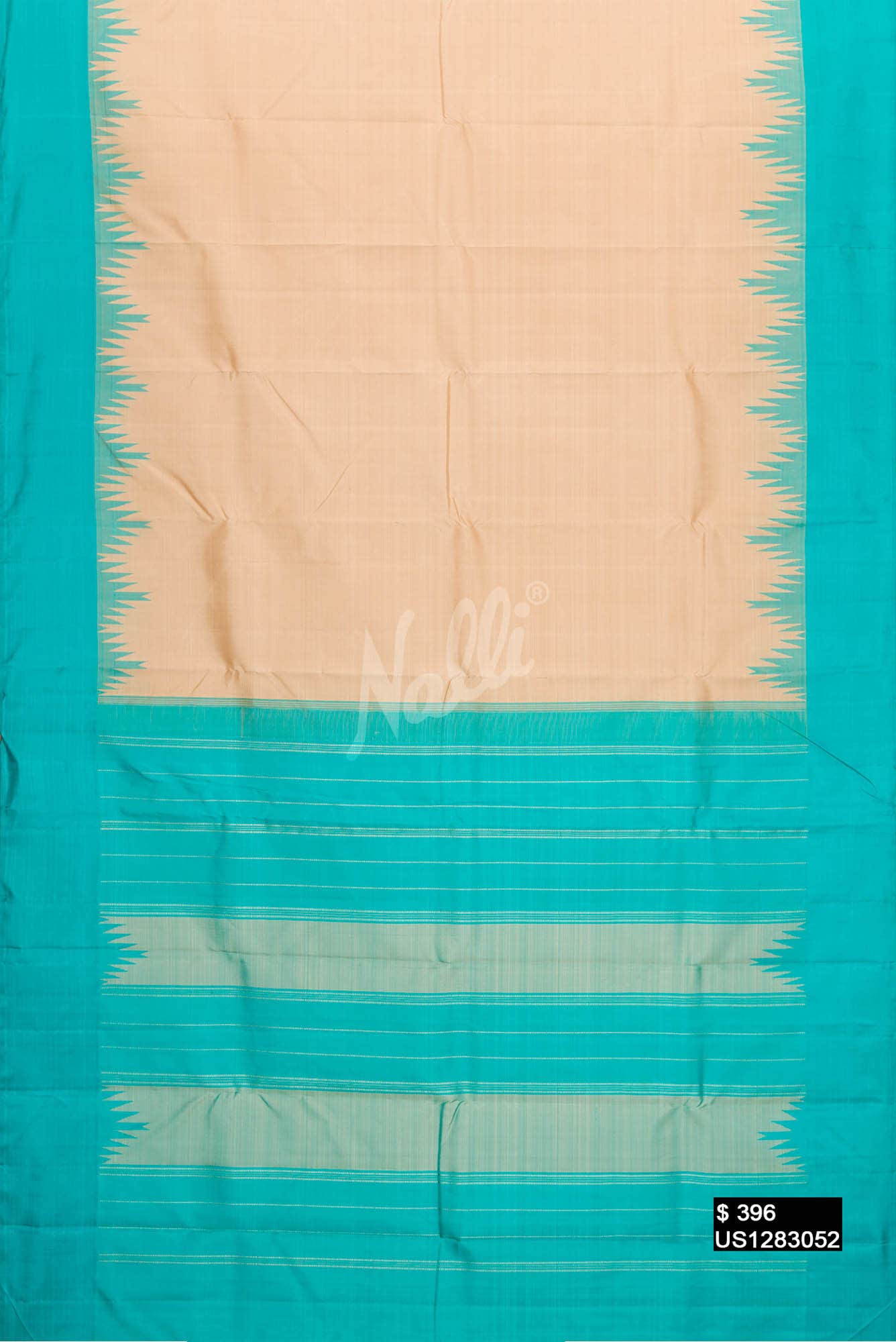 Beige Kanchipuram Silk Saree