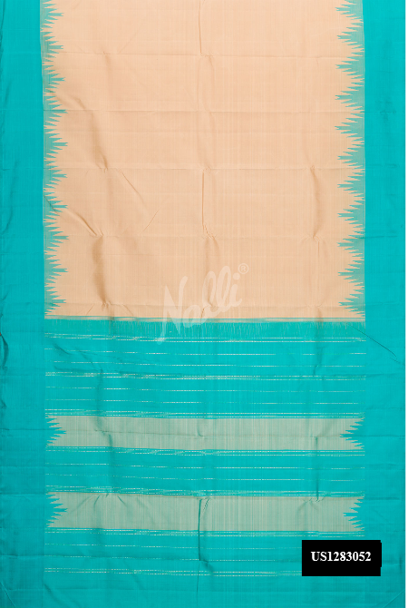 Beige Kanchipuram Silk Saree